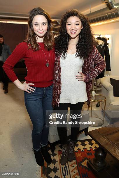 Actresses Mary Nepi and Gabrielle Elyse attend AT&T At The Lift during the 2017 Sundance Film Festival on January 20, 2017 in Park City, Utah.