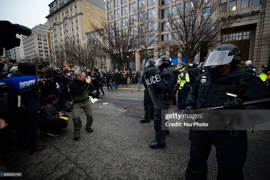 Protesters And Trump Supporters Gather In D.C. For Donald Trump Inauguration