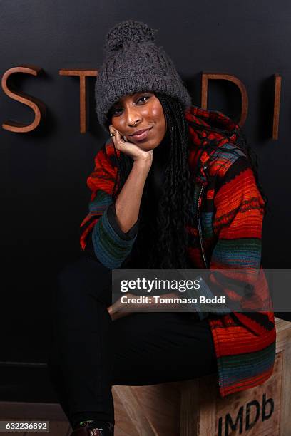 Actress Jessica Williams of "The Incredible Jessica James" attends The IMDb Studio featuring the Filmmaker Discovery Lounge, presented by Amazon...