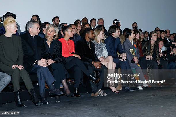 Tilda Swinton, Owner of LVMH Luxury Group Bernard Arnault, his wife Helene Arnault, Usher, his wife Grace Miguel, Natalia Vodianova, General manager...