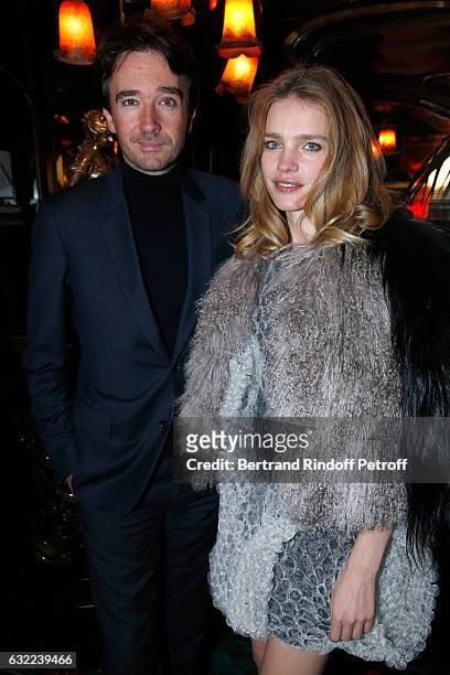 General manager of Berluti Antoine Arnault and Natalia Vodianova attend the Berluti Dinner as part of Paris Fashion Week - Menswear F/W 2017-2018....
