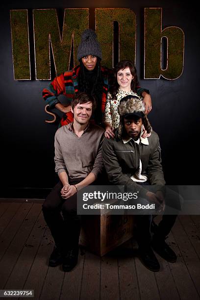 Actresses Noel Williams, Jessica Williams filmmaker James Strouse and actor LaKeith Stanfield of "The Incredible Jessica James" attend The IMDb...