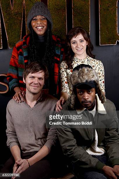 Actresses Noel Williams, Jessica Williams filmmaker James Strouse and actor LaKeith Stanfield of "The Incredible Jessica James" attend The IMDb...