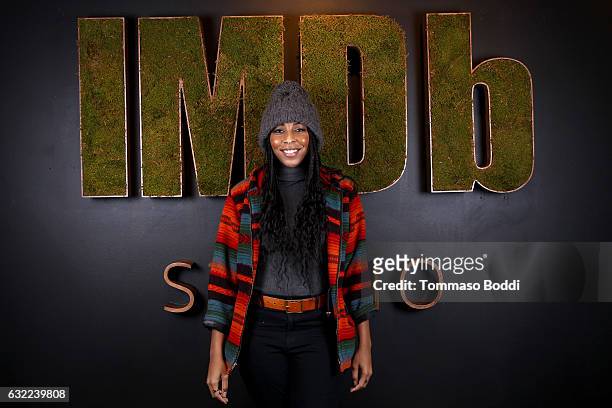 Actress Jessica Williams of "The Incredible Jessica James" attends The IMDb Studio featuring the Filmmaker Discovery Lounge, presented by Amazon...