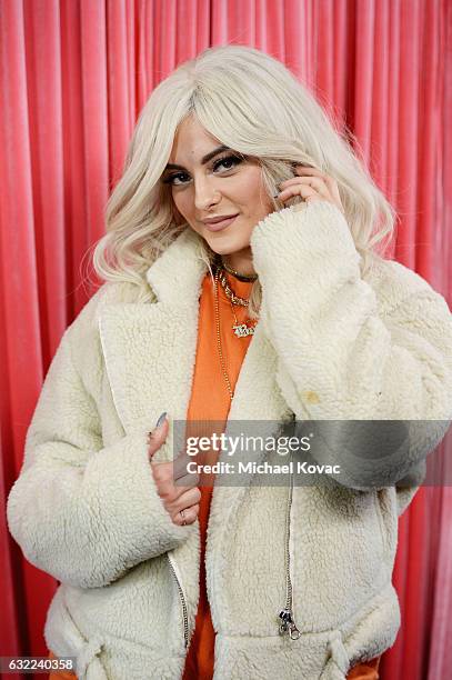 Singer Bebe Rexha attends Park City Live Presents The Hub Featuring The Marie Claire Studio and the 4K ULTRA HD Showcase Brought to You by the...
