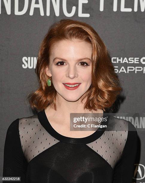 Actress Ashley Bell attends the 'Novitate' premiere during day 2 of the 2017 Sundance Film Festival at Eccles Center Theatre on January 20, 2017 in...