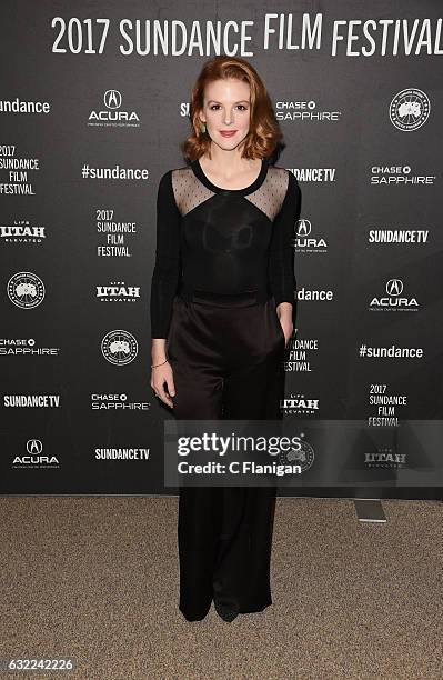 Actress Ashley Bell attends the 'Novitate' premiere during day 2 of the 2017 Sundance Film Festival at Eccles Center Theatre on January 20, 2017 in...