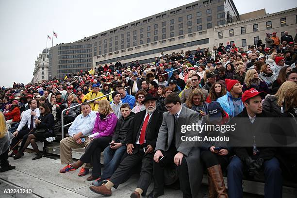 Presidential parade after the swearing in ceremony of the 45th President of the United States of America, Donald Trump on January 20, 2017 in...