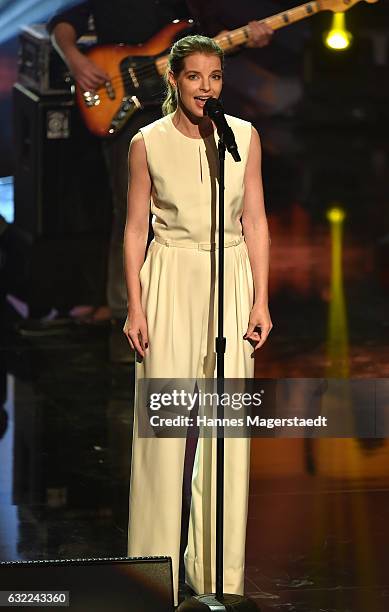 Yvonne Catterfeld attend the Bayerischer Filmpreis 2017 at Prinzregententheater on January 20, 2017 in Munich, Germany.