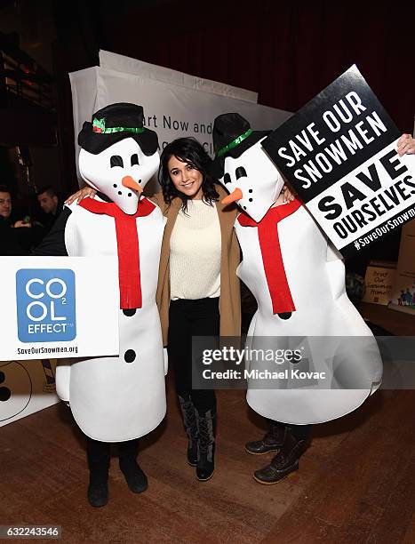 Actress Emmanuelle Chriqui attends Park City Live Presents The Hub Featuring The Marie Claire Studio and the 4K ULTRA HD Showcase Brought to You by...