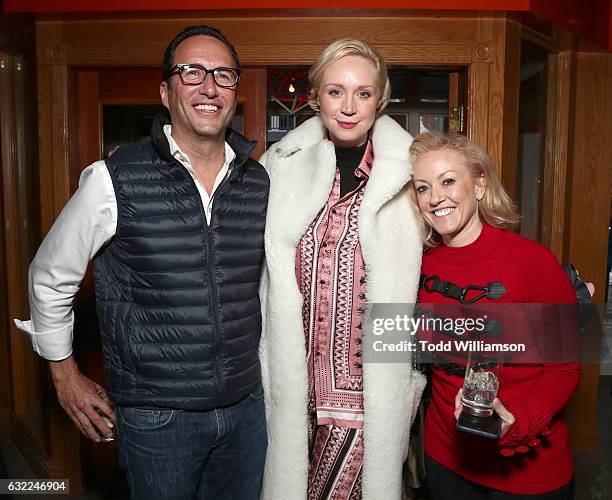 President & General Manager AMC, Charlie Collier, Actress, Gwendoline Christie and Kristen Jones attend The Hollywood Reporter And Sundance TV 2017...