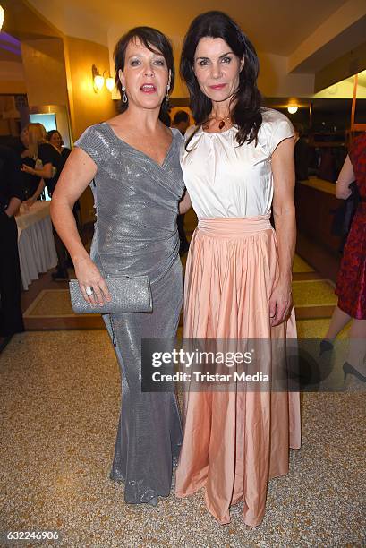 Janina Hartwig and Nicola Tiggeler attend the Bayerischer Filmpreis 2017 at Prinzregententheater on January 20, 2017 in Munich, Germany.