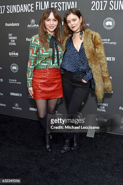 Filmmaker/actress Michelle Morgan and Nora Zehetner attend the "L.A Times" premiere during day 2 of the 2017 Sundance Film Festival at Library Center...