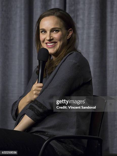 Actress Natalie Portman attends SAG-AFTRA Foundation's Conversations with "Jackie" at SAG-AFTRA Foundation Screening Room on January 20, 2017 in Los...