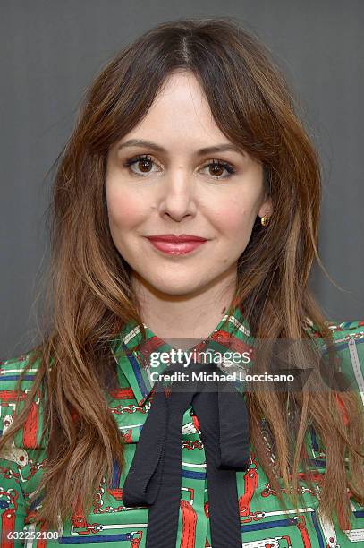 Filmmaker/actress Michelle Morgan attends the "L.A Times" premiere during day 2 of the 2017 Sundance Film Festival at Library Center Theater on...