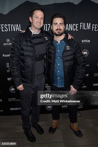 Sundance Film Festival Director of Programming Trevor Groth and director Matt Spicer attend the "Ingrid Goes West" premiere during day 2 of the 2017...