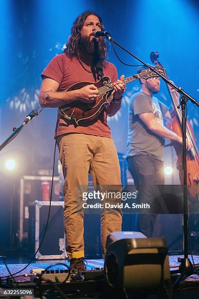 Paul Hoffman of Greensky Bluegrass performs at Iron City on January 20, 2017 in Birmingham, Alabama.