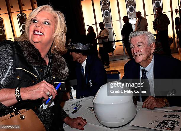 Bobby Allison signs autographs at NASCAR Hall of Fame on January 20, 2017 in Charlotte, North Carolina.