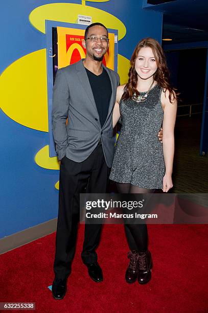 Chris Greene and Anna East attend "The Founder" movie premiere at Landmark Midtown Art Cinema on January 20, 2017 in Atlanta, Georgia.