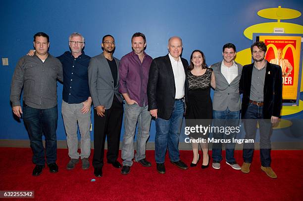 David Silverman, Steve Coulter, Chris Greene, Josh Henry, Mike Pniewski, Kate Kneeland, Adam Rosenburg, and Justin Randall Brooke attend "The...