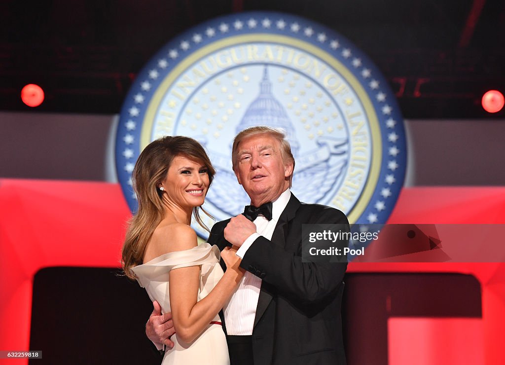 President Trump at the Freedom Ball Ball in Washington, D. C.
