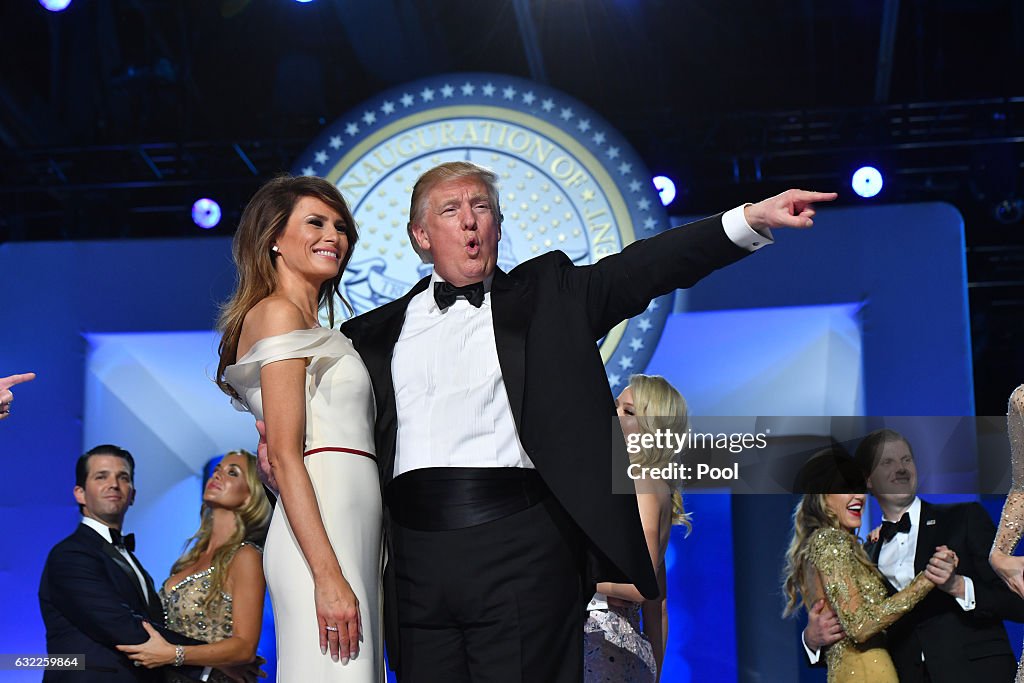 President Trump at the Freedom Ball Ball in Washington, D. C.