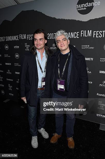 Producers Tim White and Jared Ian Goldman attend the "Ingrid Goes West" premiere during day 2 of the 2017 Sundance Film Festival at Library Center...