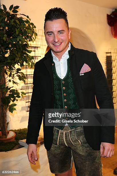 Andreas Gabalier during the Weisswurstparty at Hotel Stanglwirt on January 20, 2017 in Going near Kitzbuehel, Austria.