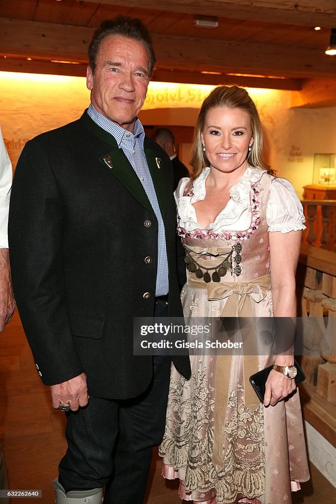 Arnold Schwarzenegger and his girlfriend Heather Milligan during the