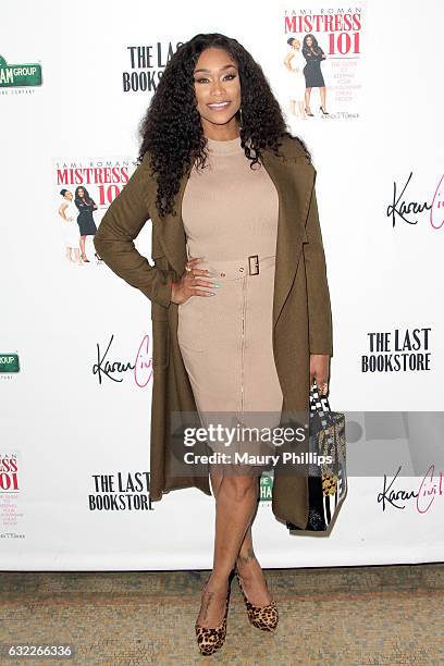 Personality Tami Roman attends her book signing for "Mistress 101" at The Last Bookstore on January 20, 2017 in Los Angeles, California.