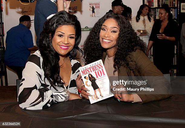 Wendi J. Turner and Tami Roman attend Tami Roman book signing for "Mistress 101" at The Last Bookstore on January 20, 2017 in Los Angeles, California.