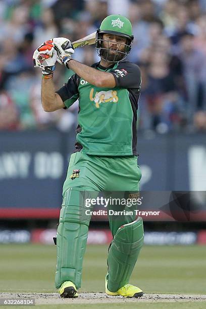 Rob Quiney of the Melbourne Stars bats during the Big Bash League match between the Melbourne Stars and the Sydney Sixers at Melbourne Cricket Ground...