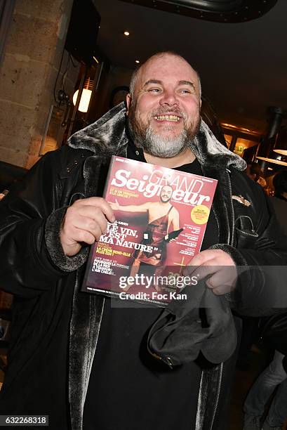 Olivier Malnuit editor in chief of Grand Seigneur magazine attends the Apero Tartiflette Party Hosted by Grand Seigneur Magazine at Bistrot...