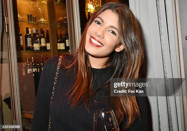 Presenter Donia Eden attends the Apero Tartiflette Party Hosted by Grand Seigneur Magazine at Bistrot Marguerite on January 20, 2017 in Paris, France.