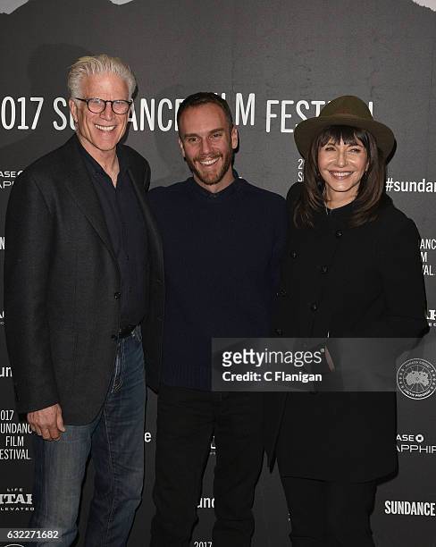 Ted Danson, Charlie McDowell and Mary Steenburgen attend the 'The Discovery' premiere during day 2 of the 2017 Sundance Film Festival at Eccles...