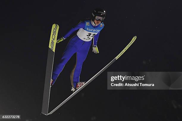 Nita Englund of the USA competes in Ladies' HS106 during the FIS Ski Jumping World Cup Ladies 2017 In Zao at Zao Jump Stadium on January 21, 2017 in...