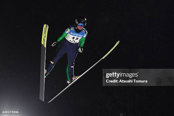 Jacqueline Seifriedsberger of Austria competes in Ladies' HS106 during the FIS Ski Jumping World Cup Ladies 2017 In Zao at Zao Jump Stadium on...