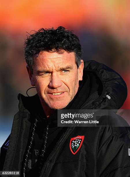 Mike Ford, Head Coach of RC Toulon looks on ahead of the European Rugby Champions Cup between Saracens and RC Toulon at Allianz Park on January 21,...