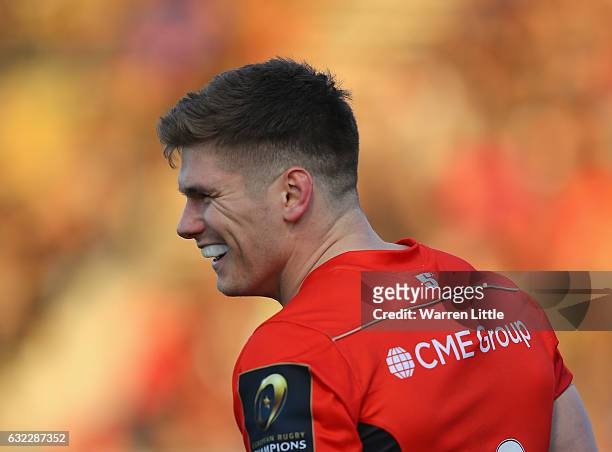 Owen Farrell, Captain of Saracens looks on during the European Rugby Champions Cup between Saracens and RC Toulon at Allianz Park on January 21, 2017...