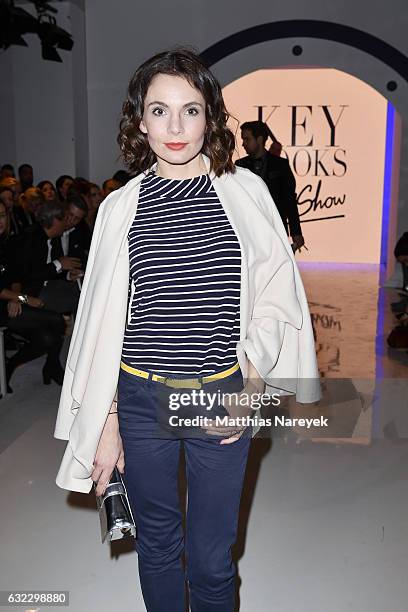 Nadine Warmuth attends the 'Key Looks - The Show!' presented by Fashion ID show during the Mercedes-Benz Fashion Week Berlin A/W 2017 at Kaufhaus...