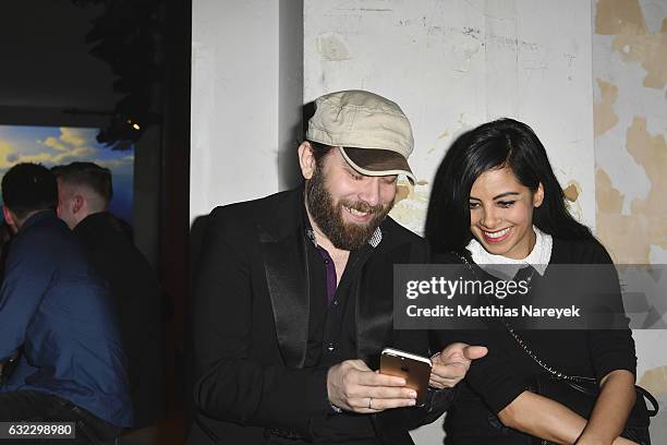 Christian Ulmen and Collien Ulmen-Fernandes attend the 'Key Looks - The Show!' presented by Fashion ID show during the Mercedes-Benz Fashion Week...