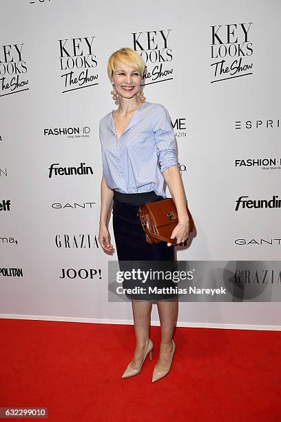 Susann Atwell attends the 'Key Looks - The Show!' presented by Fashion ID show during the Mercedes-Benz Fashion Week Berlin A/W 2017 at Kaufhaus...