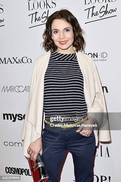 Nadine Warmuth attends the 'Key Looks - The Show!' presented by Fashion ID show during the Mercedes-Benz Fashion Week Berlin A/W 2017 at Kaufhaus...