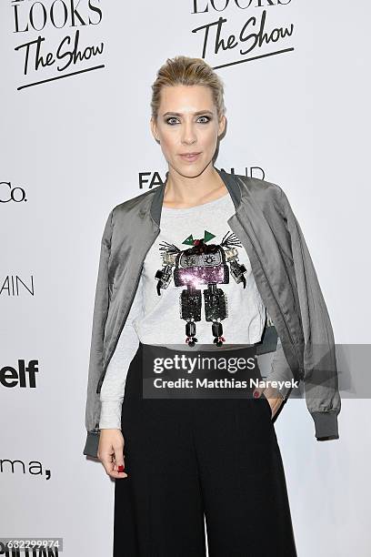 Marisa Leonie Bach attends the 'Key Looks - The Show!' presented by Fashion ID show during the Mercedes-Benz Fashion Week Berlin A/W 2017 at Kaufhaus...