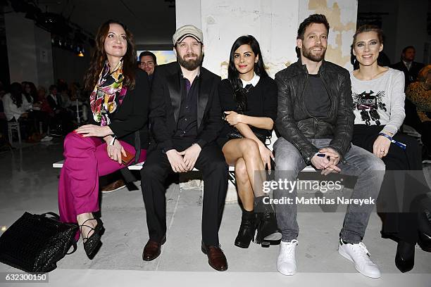 Natalia Woerner, Christian Ulmen, Collien Ulmen-Fernandes, Ken Duken and Marisa Leonie Bach attend the 'Key Looks - The Show!' presented by Fashion...