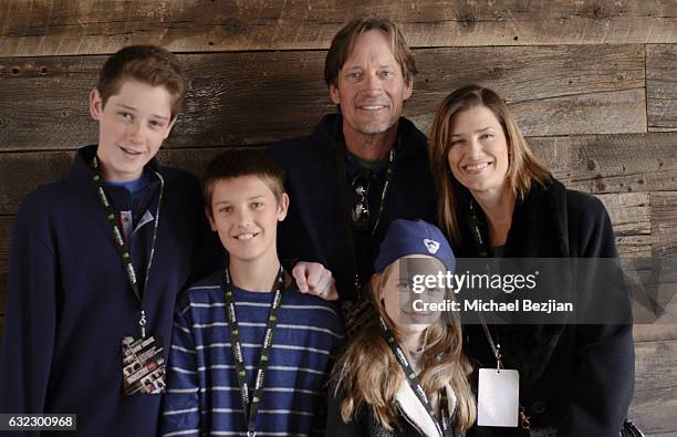 Kevin Sorbo and family pose for portrait on January 20, 2017 in Park City, Utah.