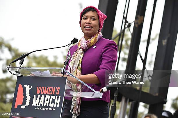 Muriel Bowser attends the Women's March on Washington on January 21, 2017 in Washington, DC.