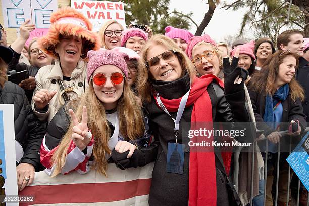 Gloria Steinem attends the rally at the Women's March on Washington on January 21, 2017 in Washington, DC.