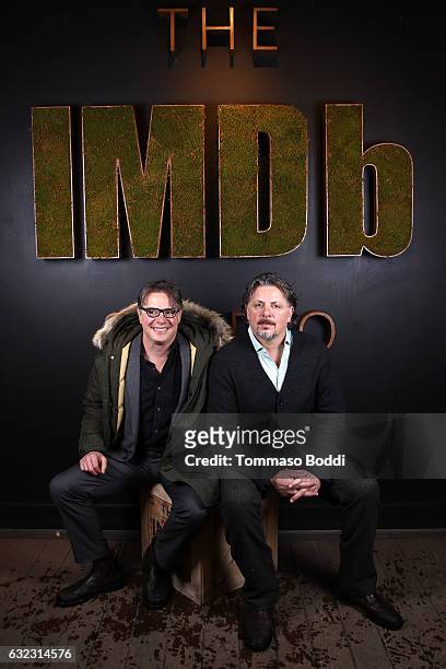 Director/writers Andrew J. Smith and Alex Smith of "Walking Out" attend The IMDb Studio featuring the Filmmaker Discovery Lounge, presented by Amazon...