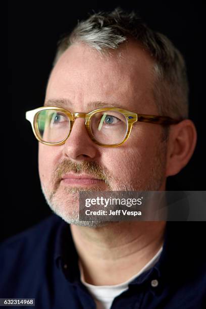 Filmmaker Morgan Neville from the series "Abstract: The Art Of Design" poses for a portrait in the WireImage Portrait Studio presented by DIRECTV...